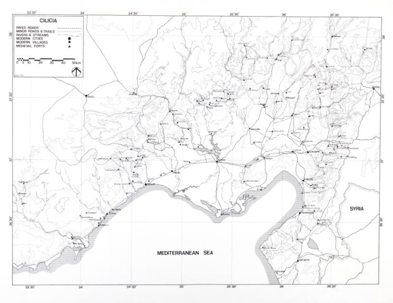 Turkey, Cilicia (South-Central Turkey), Map of Cilicia (Robert W. Edwards, 1981)
